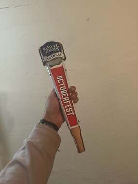 Samuel Adams Seasonal 3-Sided Beer Tap Handle with Oktoberfest Insert 13"